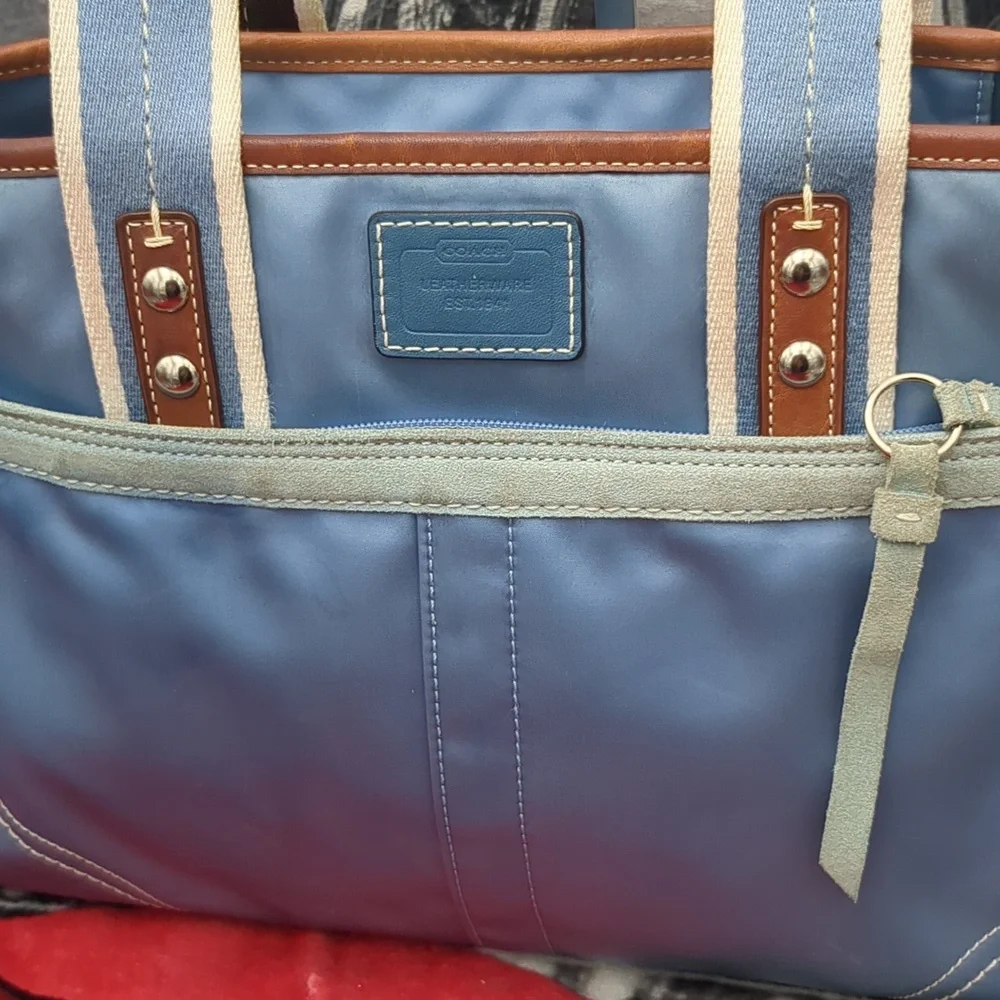 Coach nylon and suede bag 10663